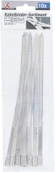 Kabelbinder-Sortiment | Edelstahl | rostfrei | 7,0 x 200 mm | 10-tlg. 