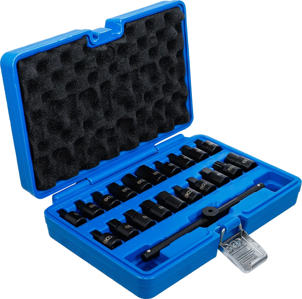Speciális olajleeresztő-kulcs készlet | 10 mm (3/8") | 21 darabos