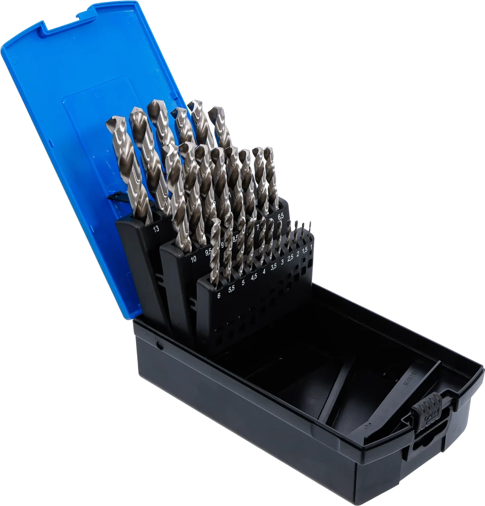 HSS Spirálfúró-készlet | 1 - 13 mm | 25 darabos
