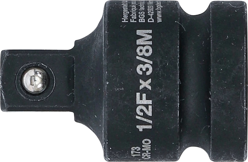 Levegős dugókulcs adapter | 12,5 mm (1/2") - 10 mm (3/8")
