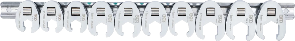 Hollanderkulcs készlet | 10 mm (3/8") | 10 - 19 mm | 10 darabos