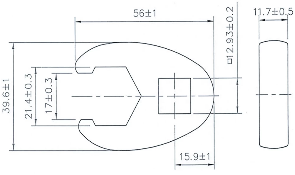 Hollanderkulcs | 12,5 mm (1/2") | 21 mm