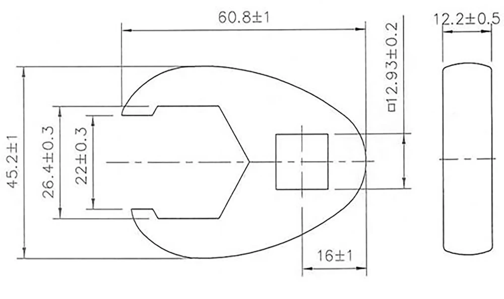 Hollanderkulcs | 12,5 mm (1/2") | 26 mm