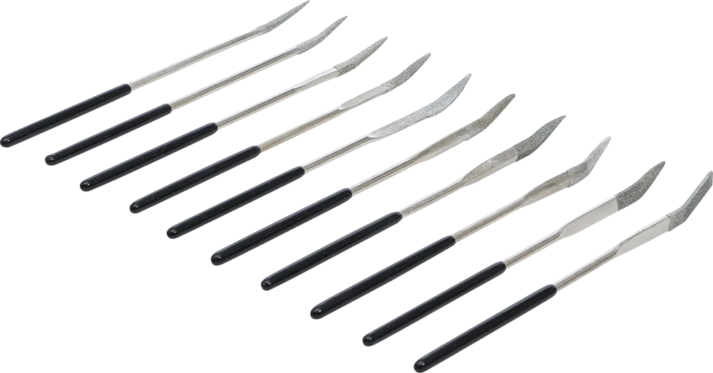 Gyémánt lyukreszelő készlet | hajlított | 140 x 3 mm | 10 darabos