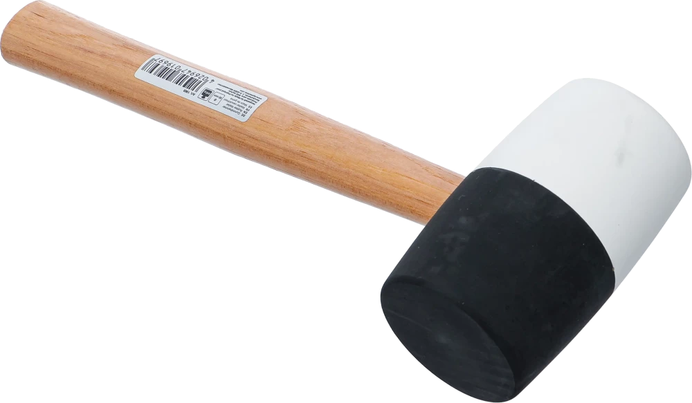 Gumikalapács | Hickory nyéllel | fekete-fehér fejű | Ø 63 mm | 840 g