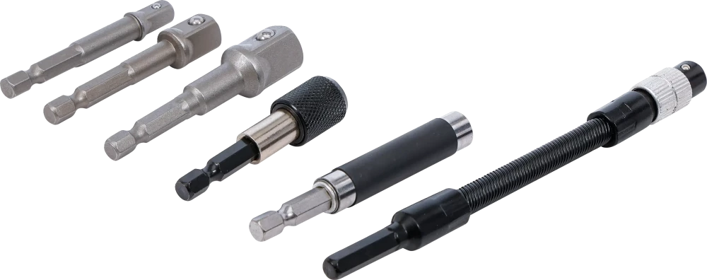 Adapter- és hosszabbító készlet | fúrógépekhez | 6 darabos