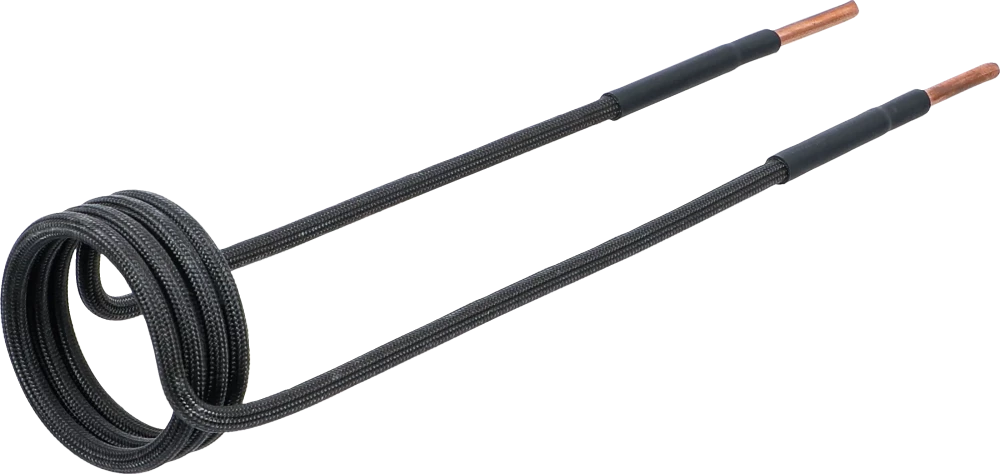 Indukciós tekercs indukciós fűtőkészülékhez | 38 mm | 90°-ban hajlított | a BGS 2169, 3391-hez
