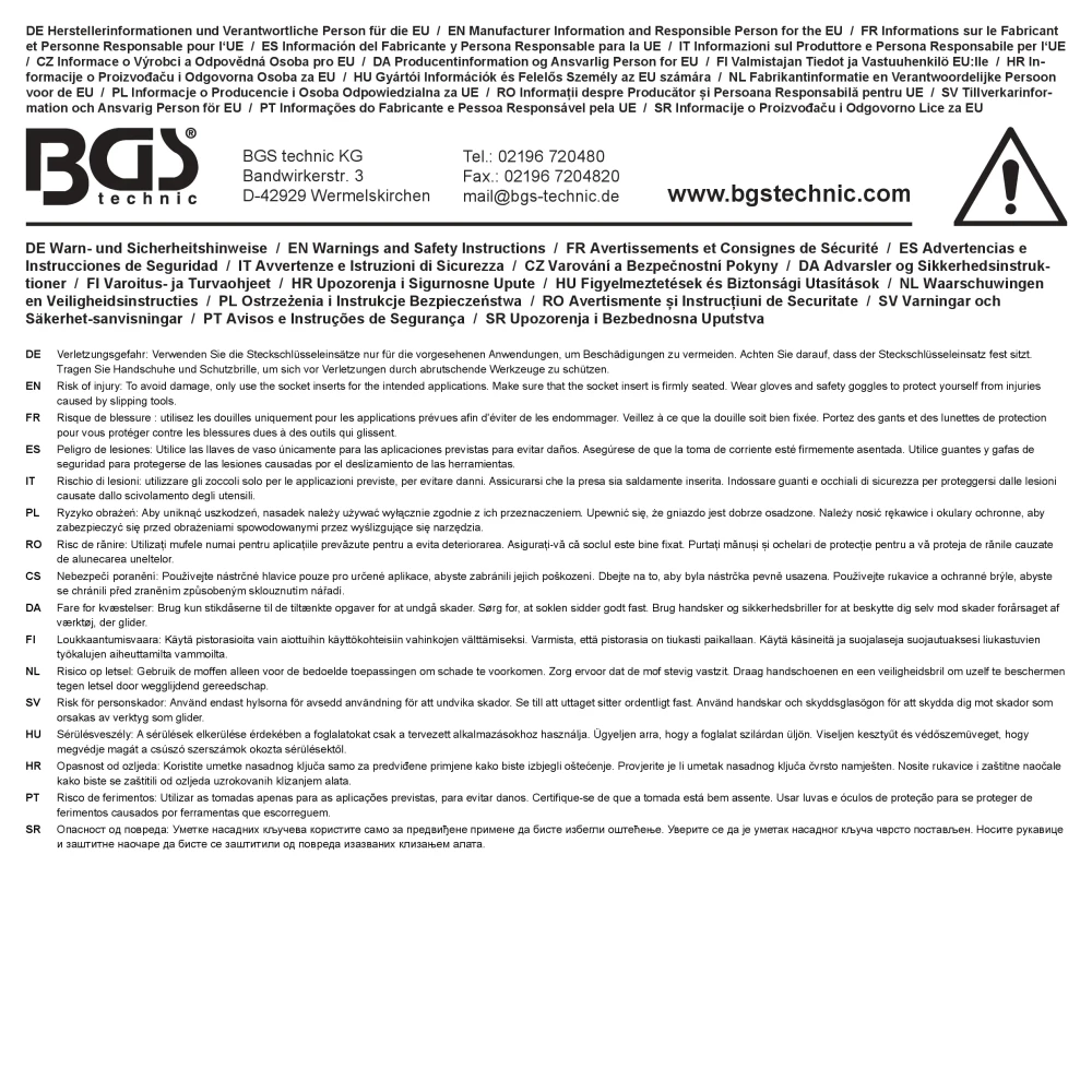 Mala vazia para BGS 2434 
