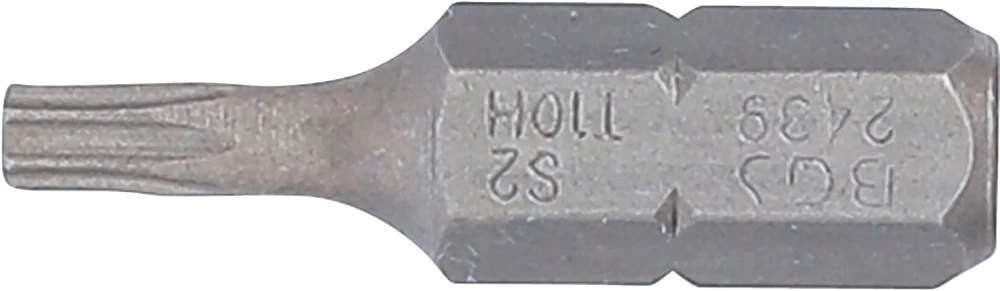 Behajtófej | Hossz 25 mm | Külső hatszögletű 6,3 mm (1/4") | T-profil (Torx) T10 furattal