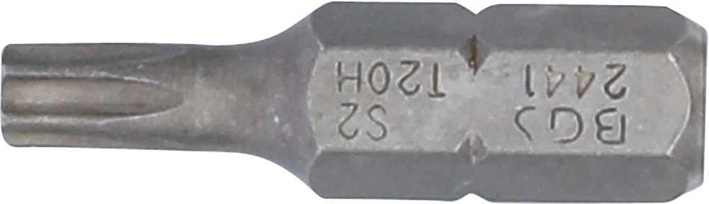 Behajtófej | Hossz 25 mm | Külső hatszögletű 6,3 mm (1/4") | T-profil (Torx) T20 furattal