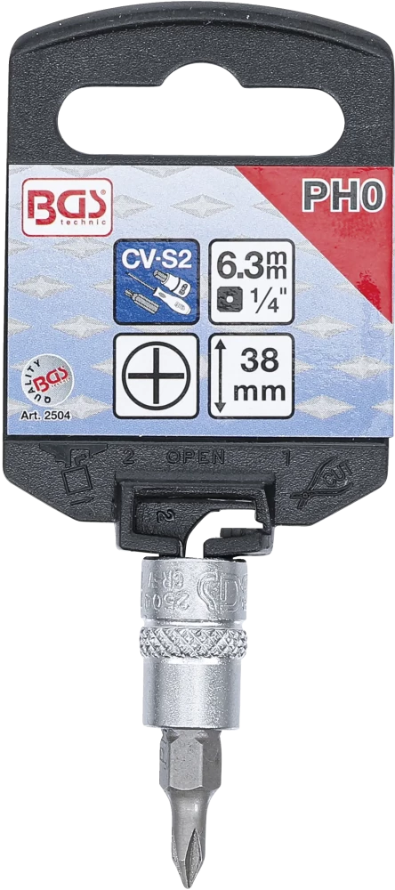 Behajtófej | 6,3 mm (1/4") | Csillag PH0