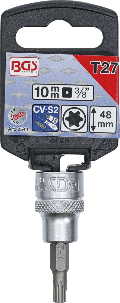 Behajtófej | 10 mm (3/8") | T-profil (Torx) T27