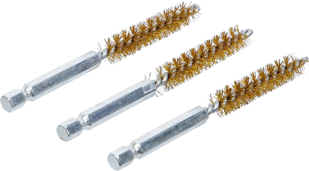 Sárgarézkefe | 10 mm | 6,3 mm (1/4") | 3 darabos