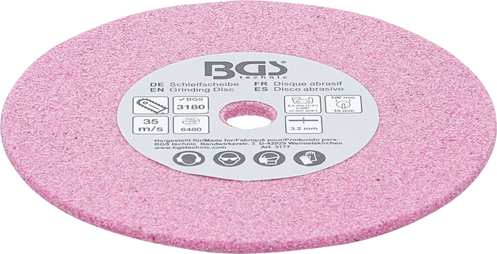 Csiszolókorong | a BGS 3180-hez | Ø 100 x 3,2 x 10 mm