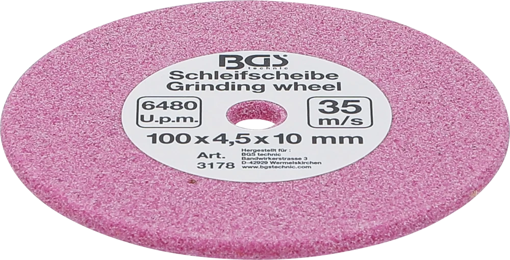 Csiszolókorong | a BGS 3180-hez | Ø 100 x 4,5 x 10 mm