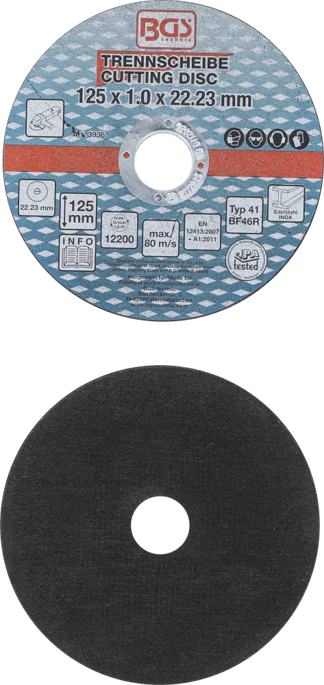 Vágókorongok rozsdamentes acélhoz | Ø 125 x 1,0 x 22,2 mm | 5 darabos