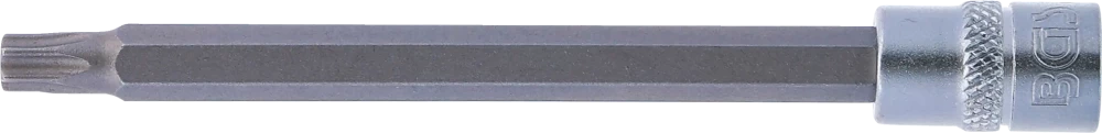 Behajtófej | Hossz 100 mm | 6,3 mm (1/4") | T-profil (Torx) T30 furattal