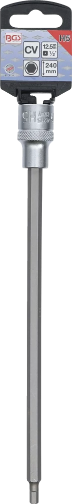 Behajtófej | Hossz 240 mm | 12,5 mm (1/2") | Belső hatszögletű 5 mm