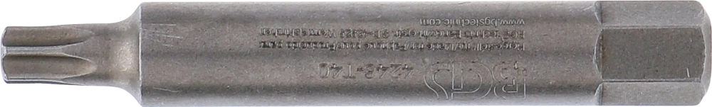Behajtófej | Hossz 75 mm | Külső hatszögletű 10 mm (3/8") | T-profil (Torx) T40