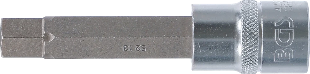 Behajtófej | hossz 100 mm | 12,5 mm (1/2") | belső hatszögletű 13 mm