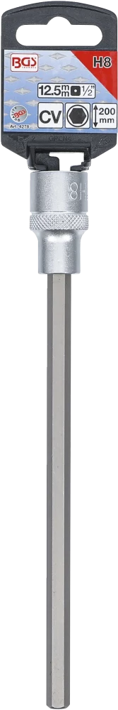 Behajtófej | Hossz 200 mm | 12,5 mm (1/2") | Belső hatszögletű 8 mm