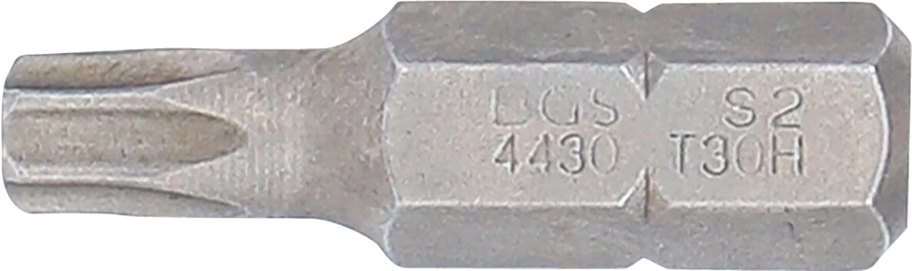 Behajtófej | Hossz 30 mm | Külső hatszögletű 8 mm (5/16") | T-profil (Torx) T30 furattal