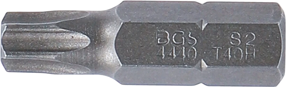 Behajtófej | Hossz 30 mm | Külső hatszögletű 8 mm (5/16") | T-profil (Torx) T40 furattal