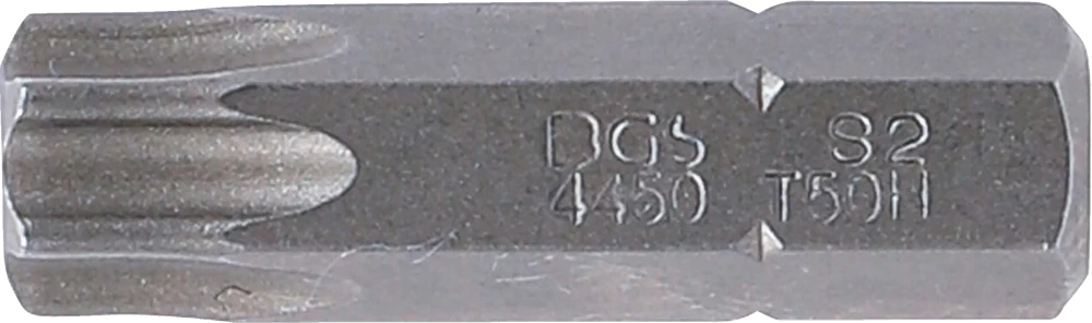 Behajtófej | Hossz 30 mm | Külső hatszögletű 8 mm (5/16") | T-profil (Torx) T50 furattal