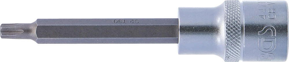 Behajtófej | Hossz 100 mm | 12,5 mm (1/2") | T-profil (Torx) T30