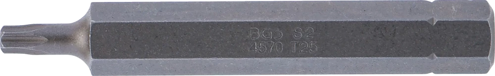 Behajtófej | Hossz 75 mm | Külső hatszögletű 10 mm (3/8") | T-profil (Torx) T25