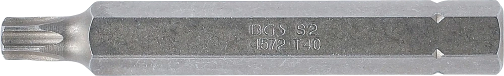 Behajtófej | Hossz 75 mm | Külső hatszögletű 10 mm (3/8") | T-profil (Torx) T40