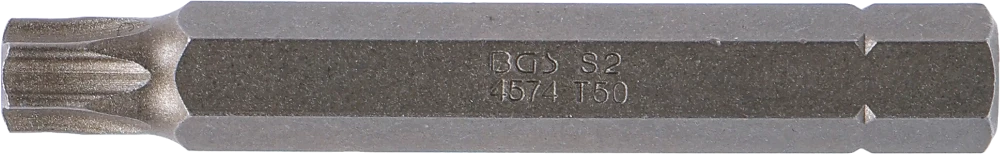 Behajtófej | Hossz 75 mm | Külső hatszögletű 10 mm (3/8") | T-profil (Torx) T50