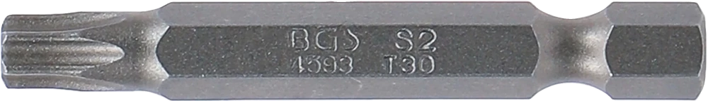 Behajtófej | Hossz 50 mm | Külső hatszögletű 6,3 mm (1/4") | T-profil (Torx) T30