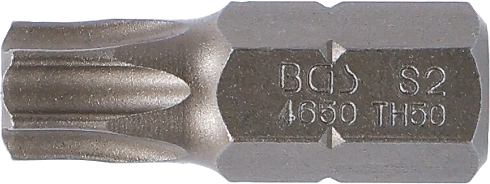 Behajtófej | Hossz 30 mm | Külső hatszögletű 10 mm (3/8") | T-profil (Torx) T50 furattal