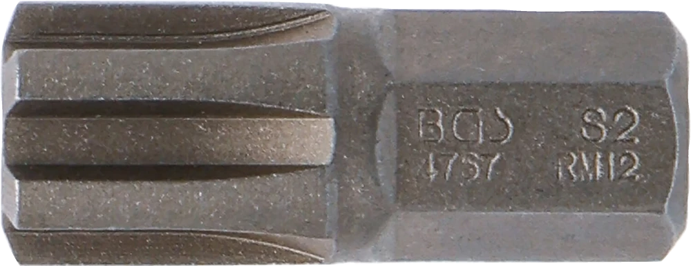 Behajtófej | Hossz 30 mm | Külső hatszögletű 10 mm (3/8") | Ékprofil (RIBE) M12