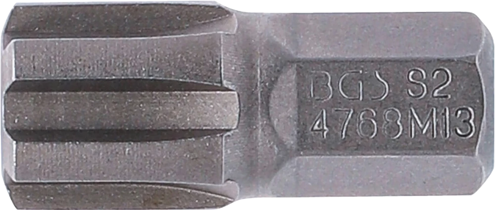 Behajtófej | Hossz 30 mm | Külső hatszögletű 10 mm (3/8") | Ékprofil (RIBE) M13