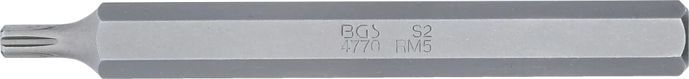 Behajtófej | Hossz 100 mm | Külső hatszögletű 10 mm (3/8") | Ékprofil (RIBE) M5