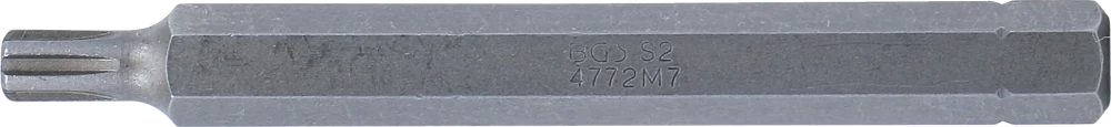 Behajtófej | Hossz 100 mm | Külső hatszögletű 10 mm (3/8") | Ékprofil (RIBE) M7