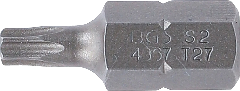 Behajtófej | Hossz 30 mm | Külső hatszögletű 10 mm (3/8") | T-profil (Torx) T27