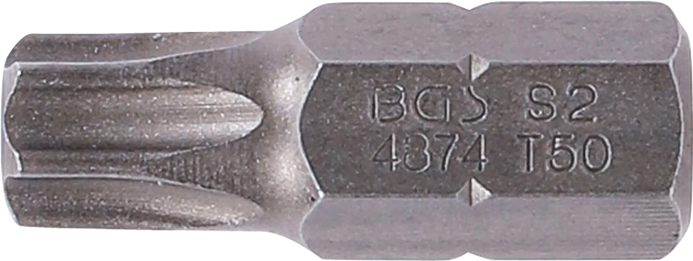 Behajtófej | Hossz 30 mm | Külső hatszögletű 10 mm (3/8") | T-profil (Torx) T50