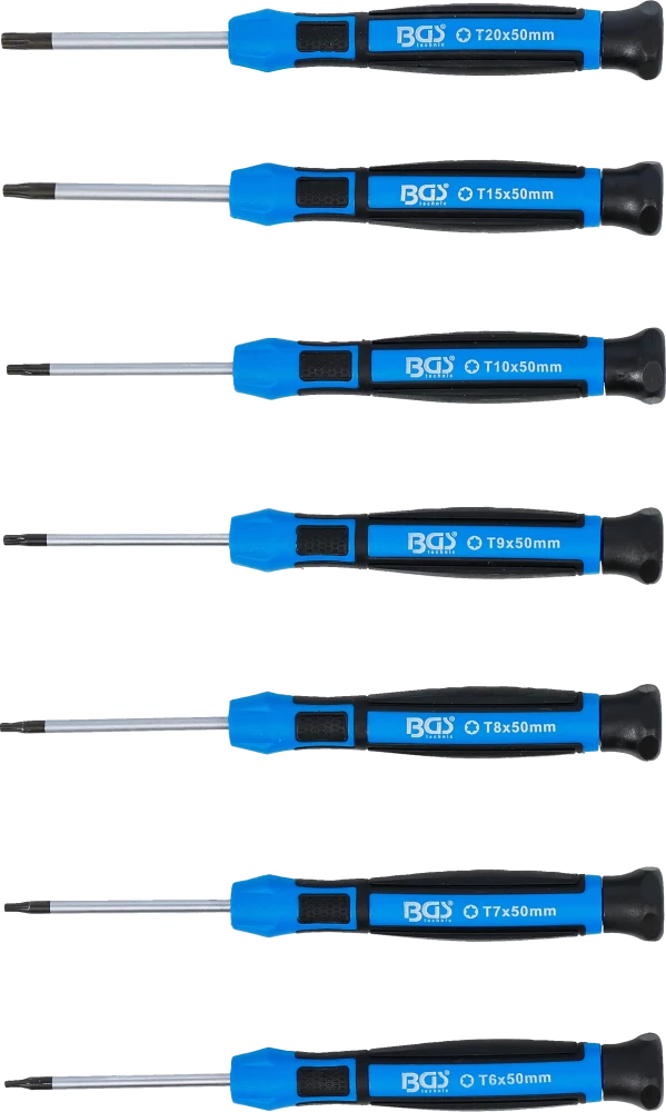 Speciális csavarhúzó készlet | T-profil (Torx) | 7 darabos