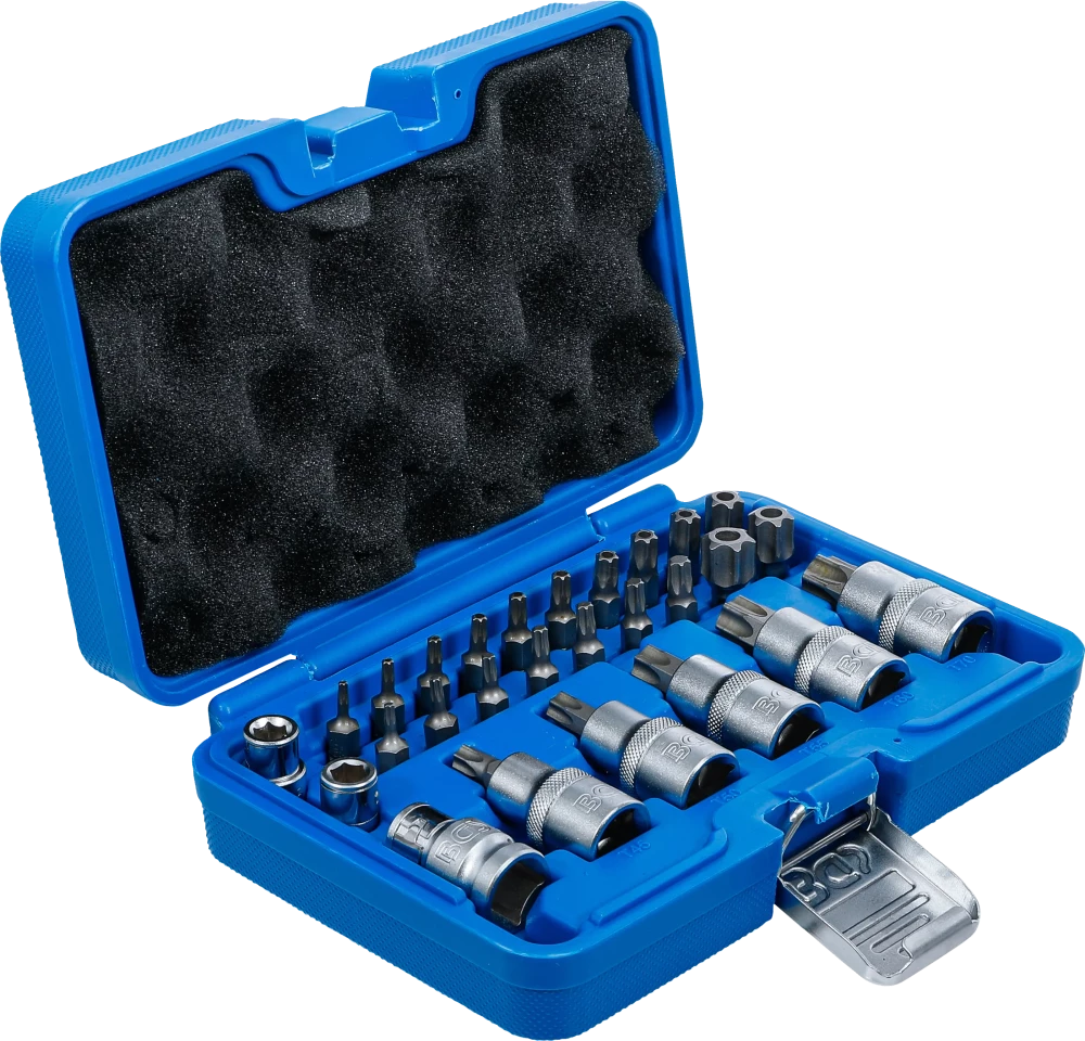 Torx dugókulcskészlet | 12,5 mm (1/2") | T-profil (Torx) | 27 darabos