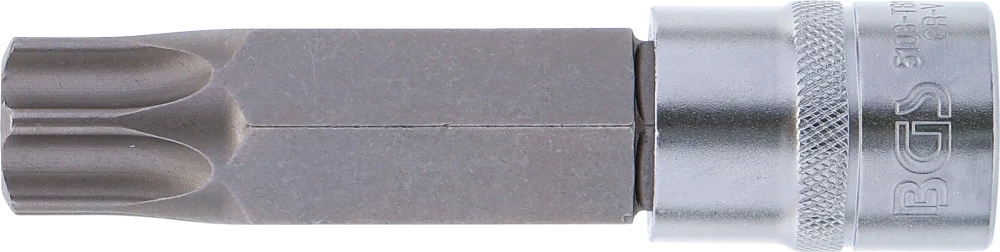 Behajtófej | Hossz 110 mm | 12,5 mm (1/2") | T-profil (Torx) T100 furattal