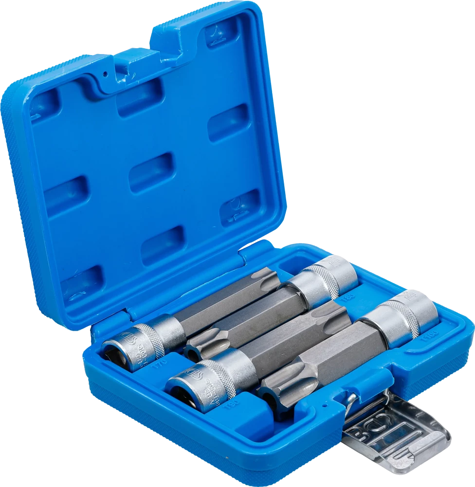 Behajtófej-készlet | 12,5 mm (1/2") | T-profil (Torx) furattal | 4 darabos