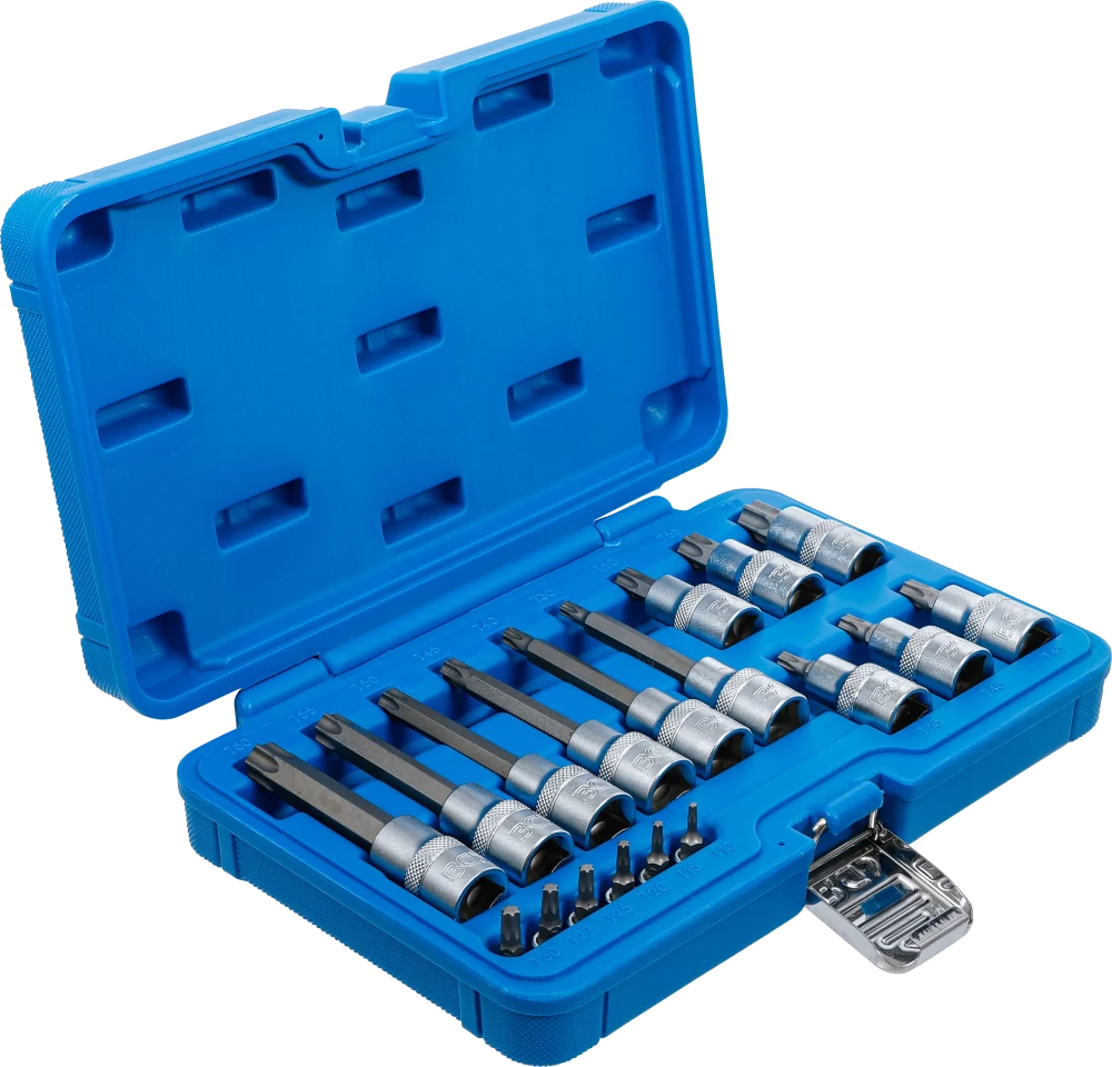 Behajtófej-készlet | 6,3 mm (1/4") / 12,5 mm (1/2") | T-profil (Torx) | 18 darabos