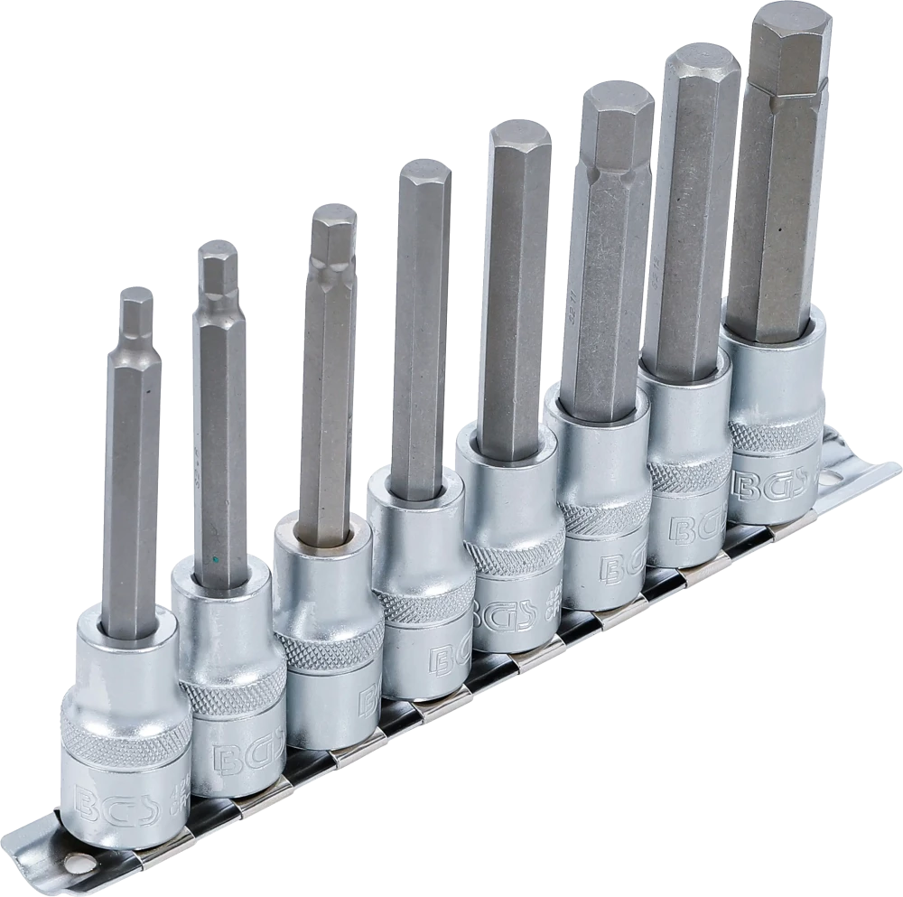 Behajtófej-készlet | 12,5 mm (1/2") | Belső hatszögletű 5 - 13 mm | 8 darabos