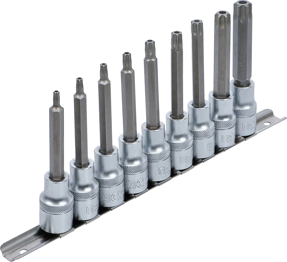Behajtófej-készlet | 12,5 mm (1/2") | T-profil (Torx) furattal | 9 darabos