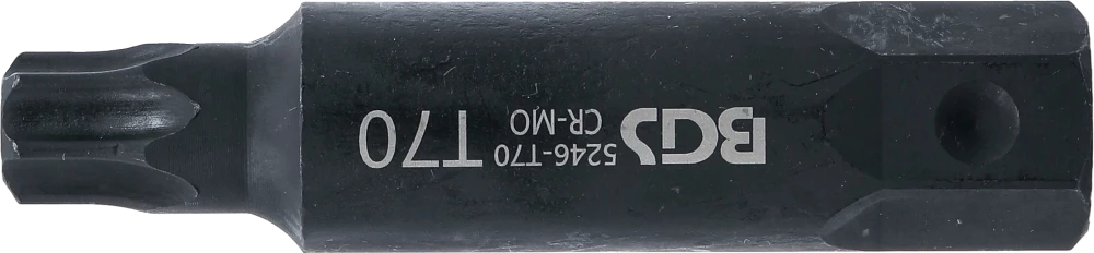 Behajtófej | Hossz 100 mm | Külső hatszögletű 22 mm | T-profil (Torx) T70