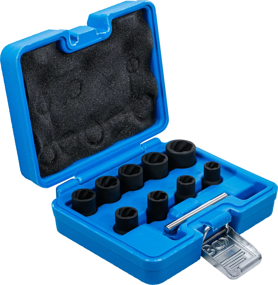 Spirálbites dugókulcskészlet / csavarkiszedő | 10 mm (3/8") | 10 - 19 mm | 10 darabos