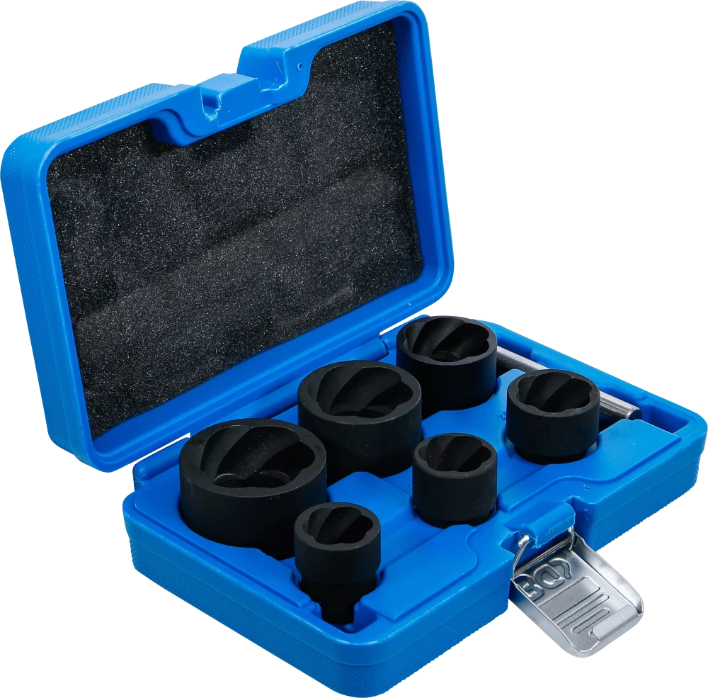 Spirálbites dugókulcskészlet / csavarkiszedő | 12,5 mm (1/2") + 20 mm (3/4") | 22 - 41 mm | 6 darabos
